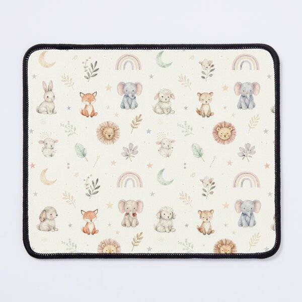 Item preview, Watercolor Cute Safari Woodland Animals Nursery Seamless Pattern designed and sold by WildArtIT.