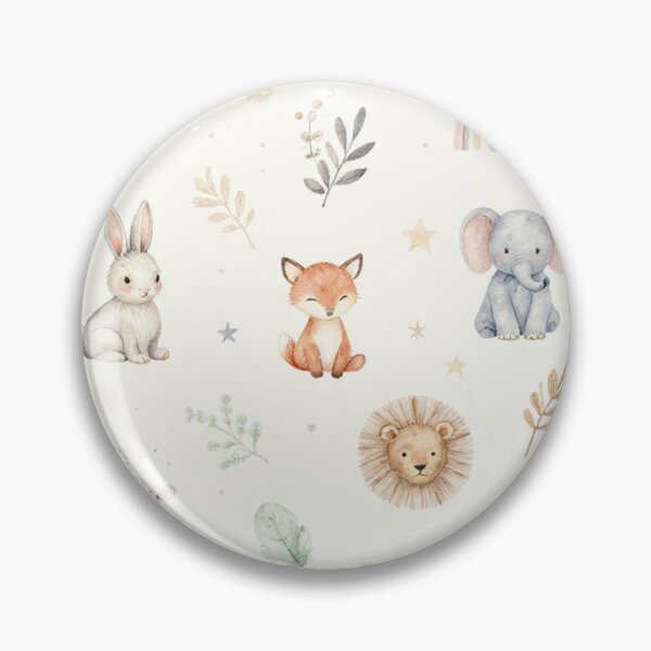 Item preview, Watercolor Cute Safari Woodland Animals Nursery Seamless Pattern designed and sold by WildArtIT.