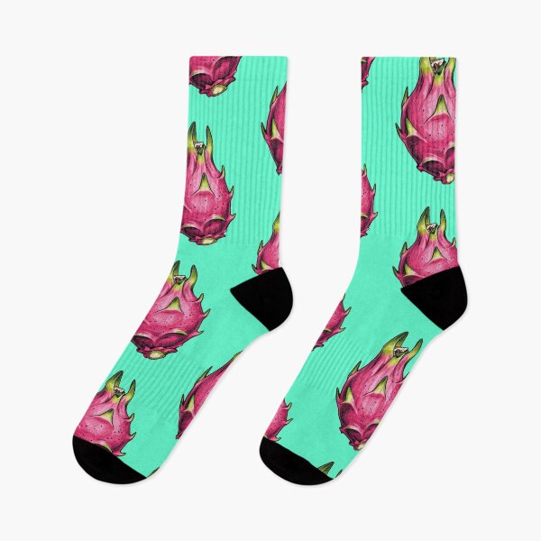 Item preview, Vintage Hand Drawn Pink Dragon Fruit Pitaya designed and sold by WildArtIT.