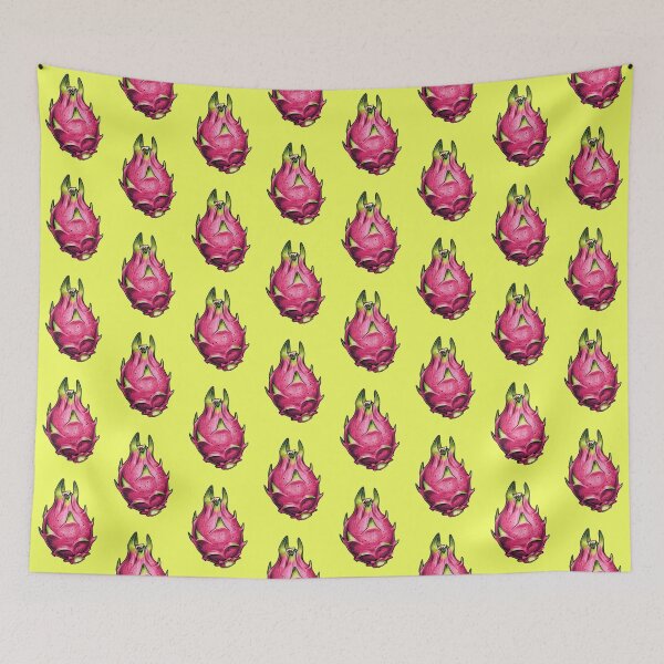 Item preview, Vintage Hand Drawn Pink Dragon Fruit Pitaya designed and sold by WildArtIT.