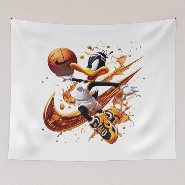 Item preview, Dunking Duck Basketball Splash Graphic Art designed and sold by BlasiseDS.