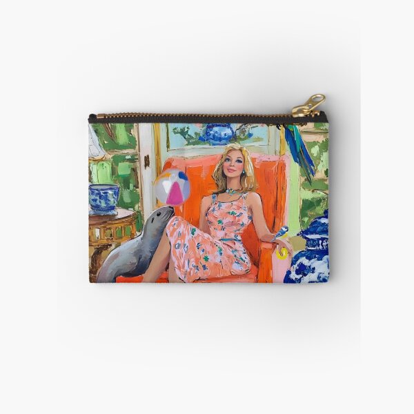 Item preview, Gossipers on orange chair, woman and animals  designed and sold by SophieClimaArt.