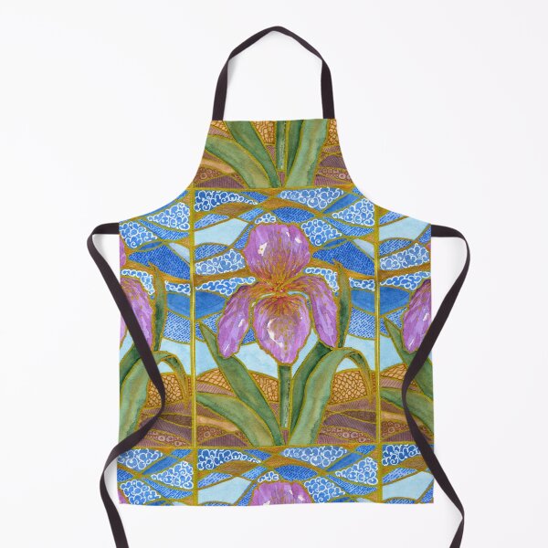 Item preview, Purple Orchid with Gold-Toned Botanical Pattern designed and sold by ArithraStudio.