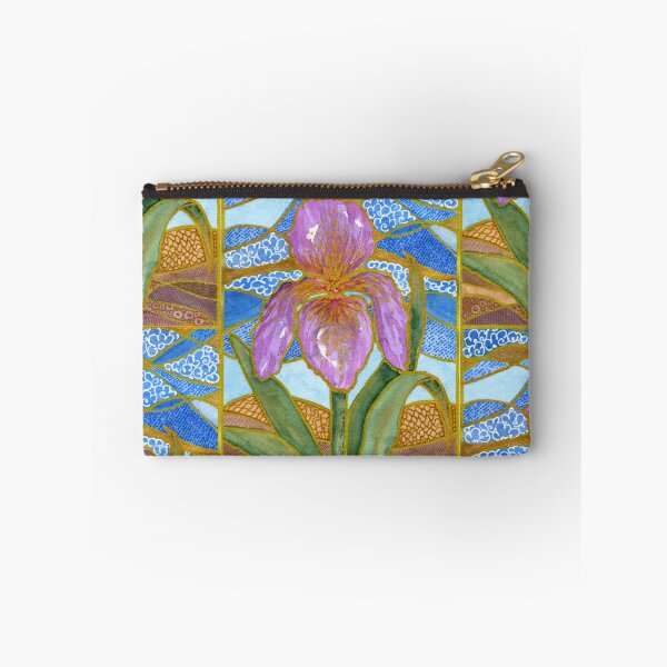 Item preview, Purple Orchid with Gold-Toned Botanical Pattern designed and sold by ArithraStudio.