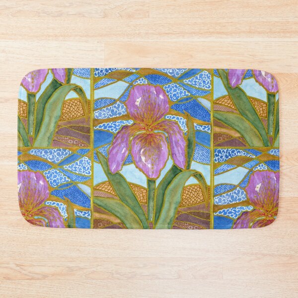 Item preview, Purple Orchid with Gold-Toned Botanical Pattern designed and sold by ArithraStudio.