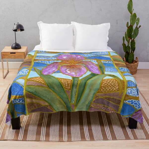 Item preview, Purple Orchid with Gold-Toned Botanical Pattern designed and sold by ArithraStudio.