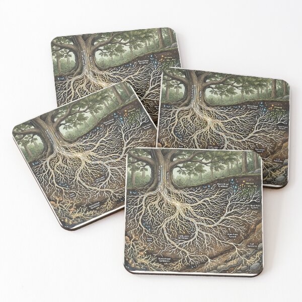 Item preview, Tree Root System Mycorrhizal Symbiosis Botanical Diagram designed and sold by Michaelragheb.