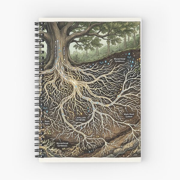 Item preview, Tree Root System Mycorrhizal Symbiosis Botanical Diagram designed and sold by Michaelragheb.