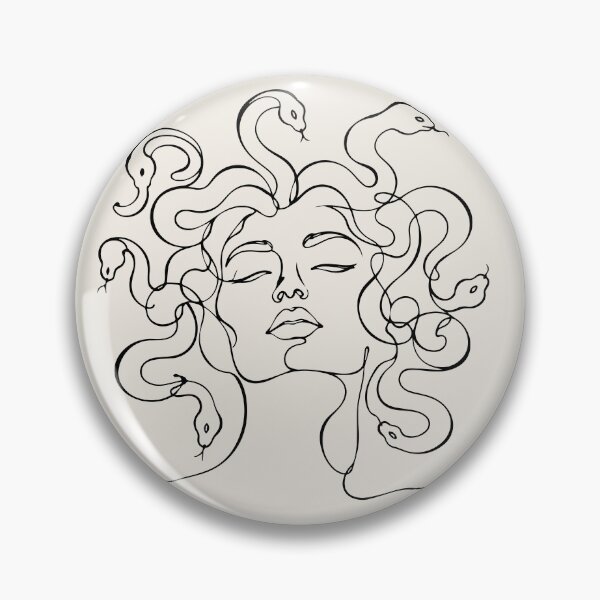 Item preview, Head of Medusa Line Art - Greek Mythology Gorgon designed and sold by FemmePod.