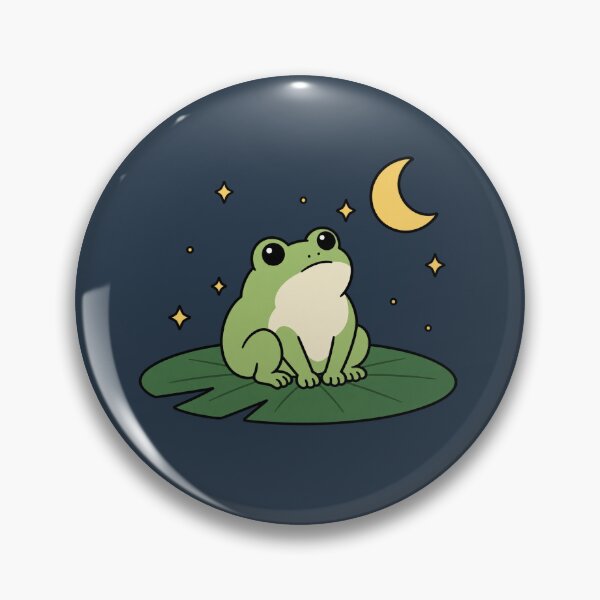 Artikelvorschau, Cute Frog on Lily Pad at Night entworfen und verkauft von NeoMow.
