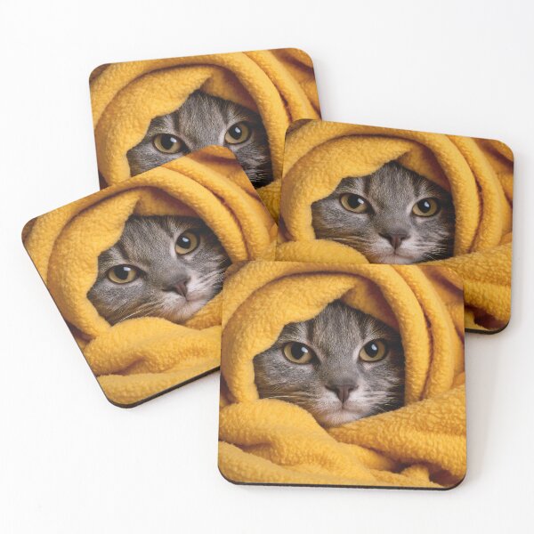 Item preview, Gray Tabby Cat in Blanket 01 designed and sold by Elisabeth Lucas.