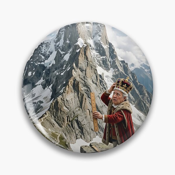 Item preview, King Measuring Alpine Mountain With Small Wooden Ruler designed and sold by Michaelragheb.
