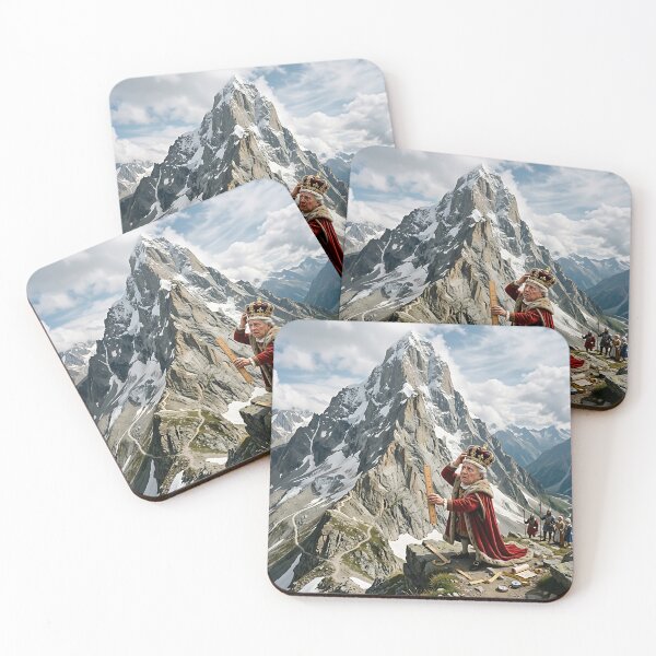 Item preview, King Measuring Alpine Mountain With Small Wooden Ruler designed and sold by Michaelragheb.