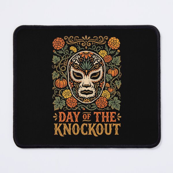 Item preview, Day Of The Knockout Lucha Libre Mask Marigold Halloween designed and sold by TeNovaStudio ⭐⭐⭐⭐⭐.