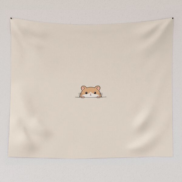 Item preview, Cute Hamster Peeking Minimalist Illustration designed and sold by NeoMow.