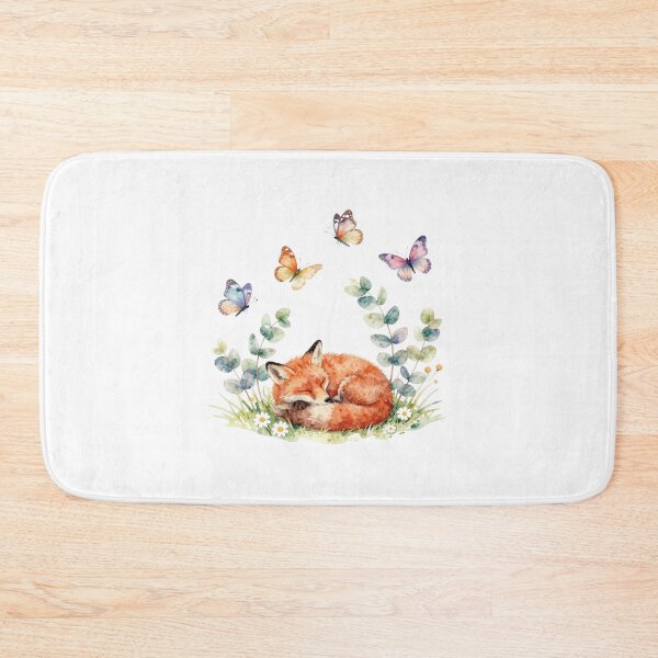 Item preview, Whimsical Woodland Fox and Butterflies Illustration designed and sold by WildArtIT.