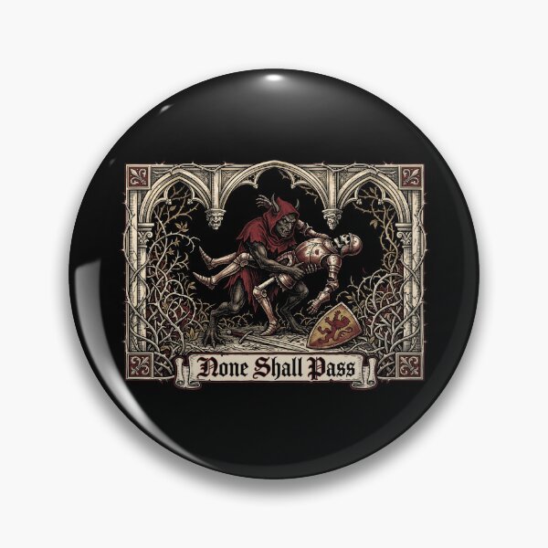 Item preview, None Shall Pass Medieval Knight BJJ Takedown Gothic designed and sold by TeNovaStudio ⭐⭐⭐⭐⭐.