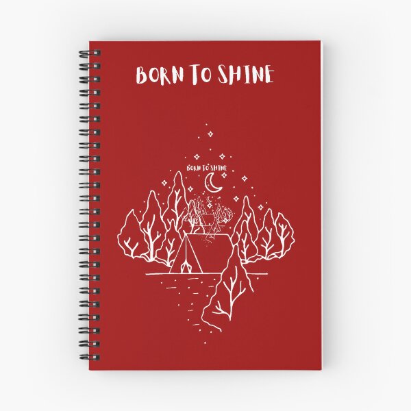 Item preview, Born to Shine Camping Mountain Wilderness Illustration designed and sold by KromaDesignLab.