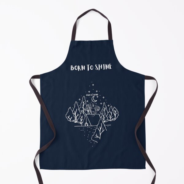 Item preview, Born to Shine Camping Mountain Wilderness Illustration designed and sold by KromaDesignLab.