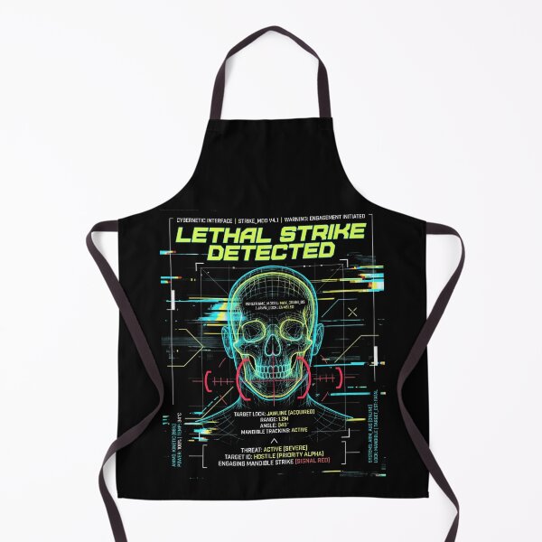 Item preview, Lethal Strike Detected Cyberpunk HUD Skull MMA Boxing Techwear designed and sold by TeNovaStudio ⭐⭐⭐⭐⭐.