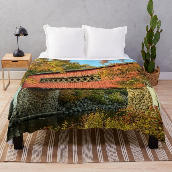 Item preview, Wooddale Covered Bridge color designed and sold by gotucoveredart.