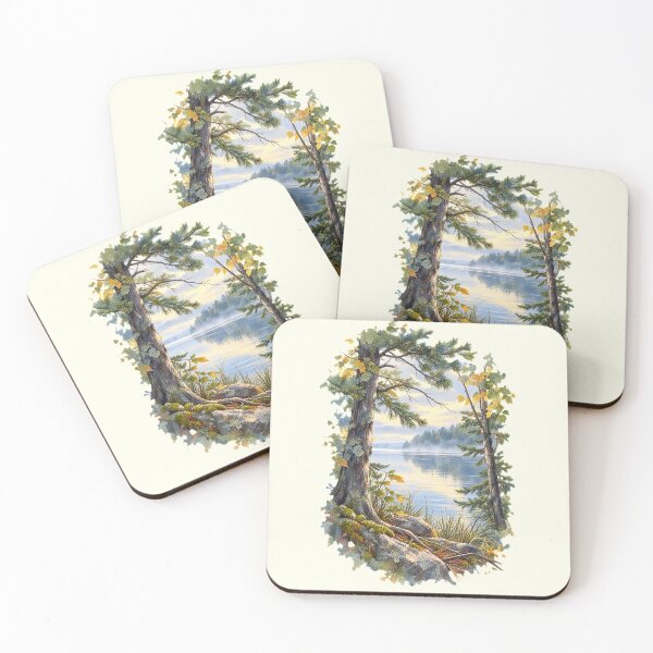 Item preview, Lake Through the Trees – Quiet Woodland Landscape designed and sold by SusanSweetArt.