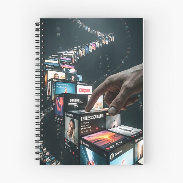 Item preview, Endless Doomscrolling Social Media Spiral Digital Addiction designed and sold by Michaelragheb.