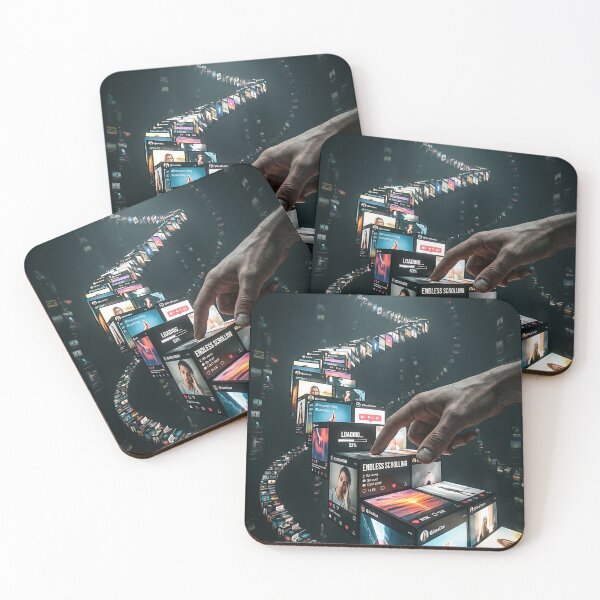 Item preview, Endless Doomscrolling Social Media Spiral Digital Addiction designed and sold by Michaelragheb.