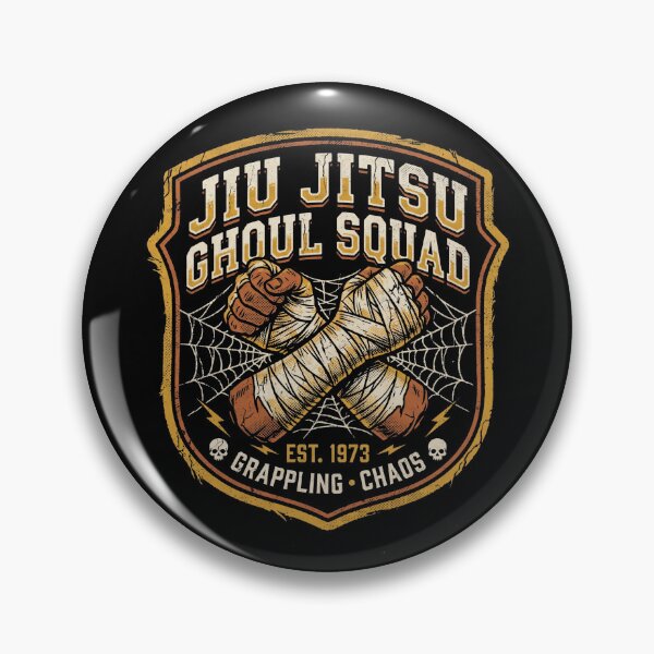 Item preview, Jiu Jitsu Ghoul Squad Halloween BJJ Grappling Chaos Crest designed and sold by TeNovaStudio ⭐⭐⭐⭐⭐.