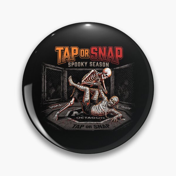 Item preview, Tap Or Snap Spooky Season Skeleton Armbar MMA Cage Halloween designed and sold by TeNovaStudio ⭐⭐⭐⭐⭐.