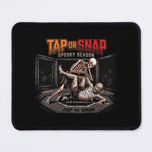 Item preview, Tap Or Snap Spooky Season Skeleton Armbar MMA Cage Halloween designed and sold by TeNovaStudio ⭐⭐⭐⭐⭐.