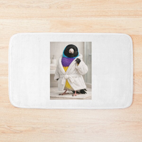 Item preview, Gouldian Finch Wearing a Bathrobe designed and sold by Sillytoe.