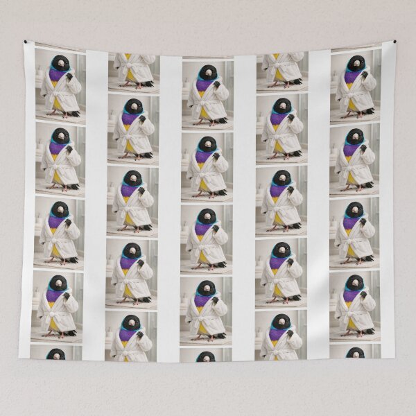 Item preview, Gouldian Finch Wearing a Bathrobe designed and sold by Sillytoe.