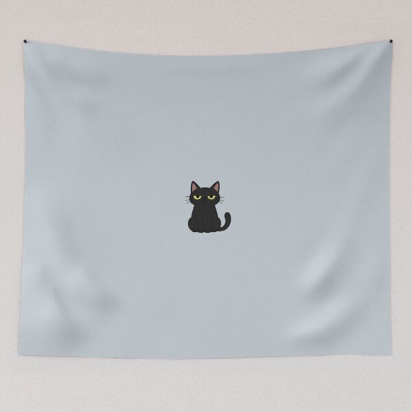 Item preview, Grumpy Black Cat Minimalist Illustration designed and sold by NeoMow.