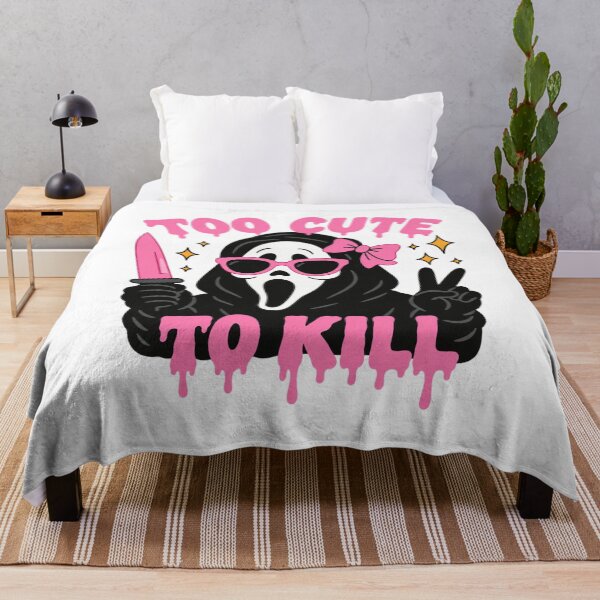 Item preview, Too Cute to Kill Ghost with Pink Sunglasses and Knife  designed and sold by wingoo22.