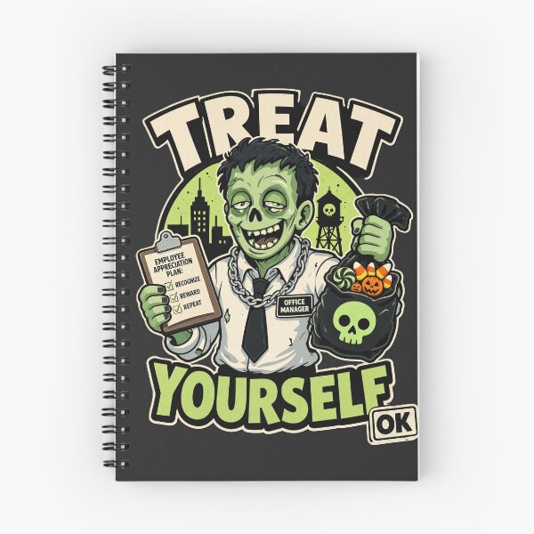 Item preview, Treat Yourself Zombie Office Manager Halloween Gift designed and sold by CloudyCatArt.