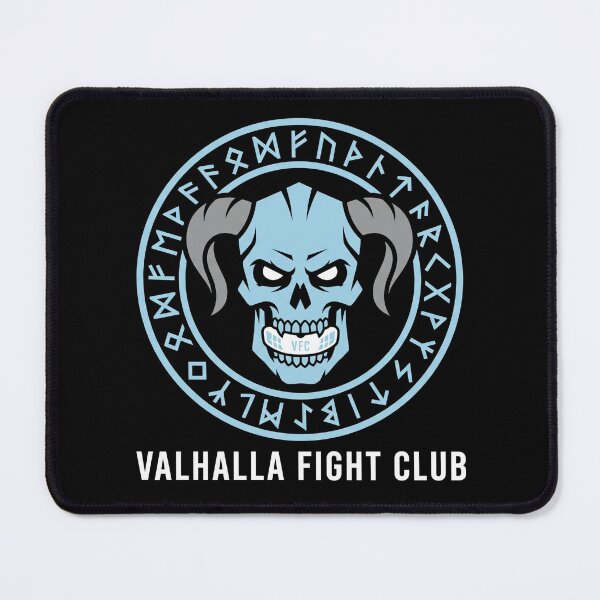 Item preview, Valhalla Fight Club Viking Rune Horned Skull MMA designed and sold by TeNovaStudio.