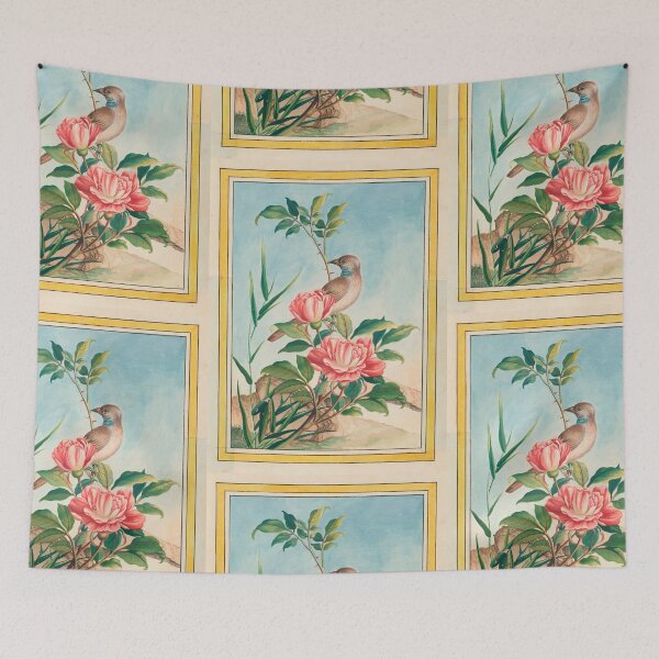 Item preview,  Pierre Joseph Buchoz Pink Peony Songbird Botanical designed and sold by TeeARTHY.