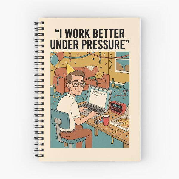 Item preview, I Work Better Under Pressure – Procrastination Humor designed and sold by davitabros.