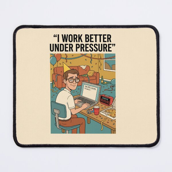 Item preview, I Work Better Under Pressure – Procrastination Humor designed and sold by davitabros.