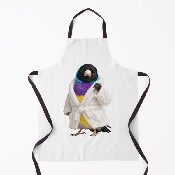 Item preview, Cozy Gouldian Finch in a Bathrobe designed and sold by Sillytoe.