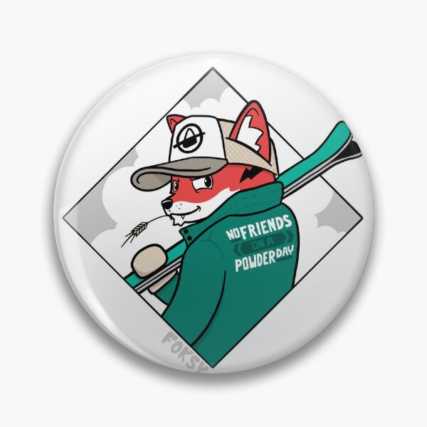 Item preview, No Friends on a Powder Day Fox designed and sold by Foksy Art.