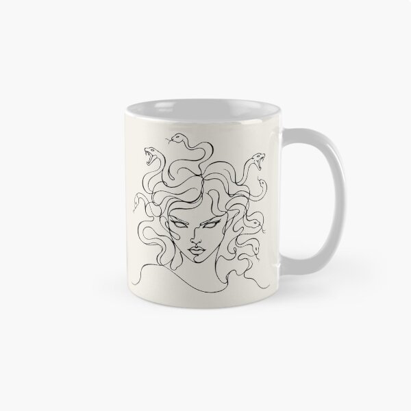 Item preview, Medusa Line Drawing - Greek Mythology Gorgon with Serpents      designed and sold by FemmePod.