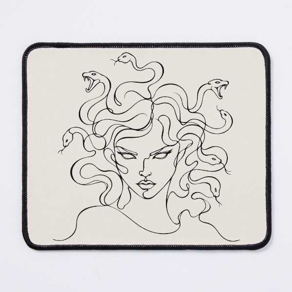 Item preview, Medusa Line Drawing - Greek Mythology Gorgon with Serpents designed and sold by FemmePod.