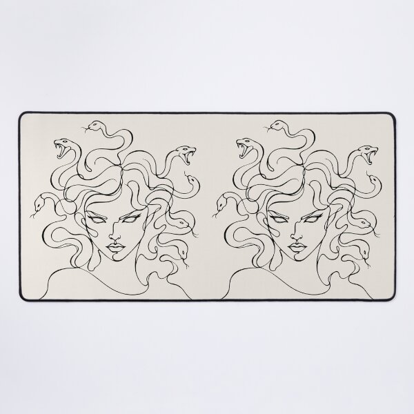 Item preview, Medusa Line Drawing - Greek Mythology Gorgon with Serpents designed and sold by FemmePod.