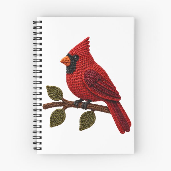 Item preview, Crochet Northern Cardinal – Red Cardinal Bird Yarn Art designed and sold by Digital Culture Studio.