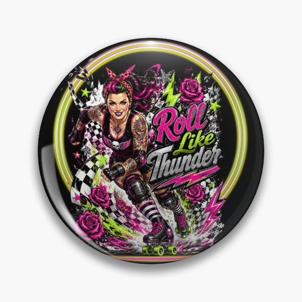 Item preview, Roll Like Thunder Retro Roller Skating designed and sold by Szpaku desart .