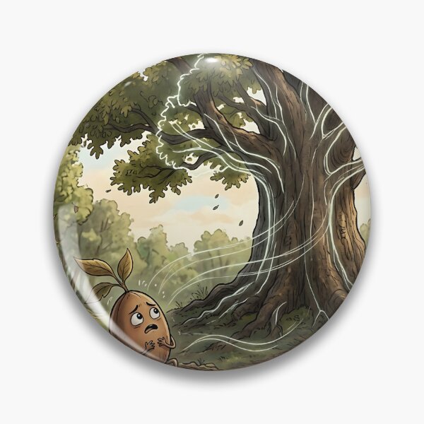 Item preview, Sprouting Seed Facing Giant Oak Growth Mindset Art  designed and sold by Michaelragheb.