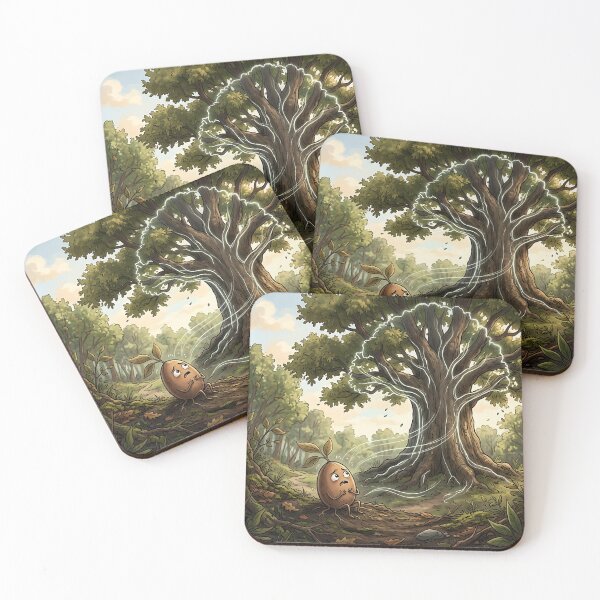 Item preview, Sprouting Seed Facing Giant Oak Growth Mindset Art  designed and sold by Michaelragheb.