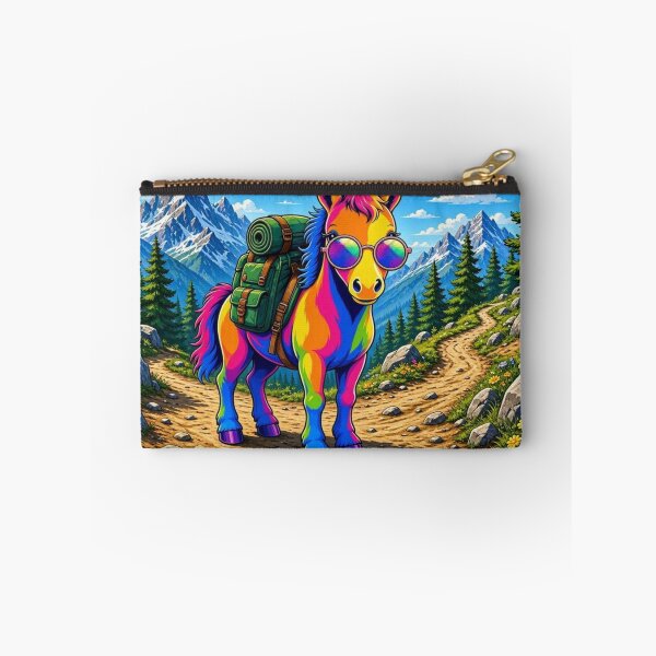 Item preview, Rainbow Horse Hiking in Beautiful Mountains designed and sold by Breezes-of-Ida.